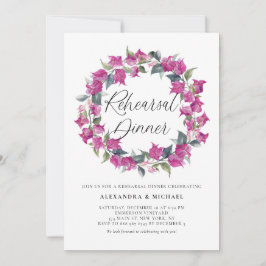 Convites Janto de ensaio de Bougainvillea Wreath Roxo