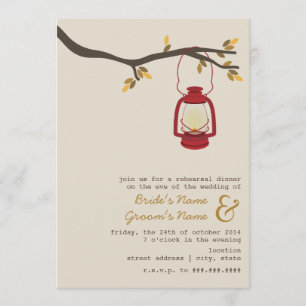 Convites Janto de Ensaio de Camping Lanterna Vermelha