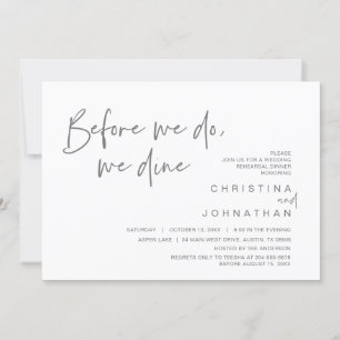 Convites Janto De Ensaio De Casamento, Antes De Fazermos, J