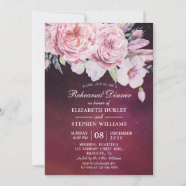 Convites Janto de ensaio de casamento Boho Floral Purple Li