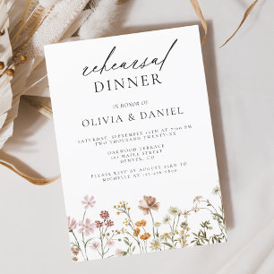 Convites Janto de Ensaio de Casamento Boho Wildflower