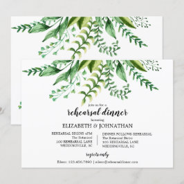 Convites Janto de Ensaio de Casamento Botânico Verde Elegan