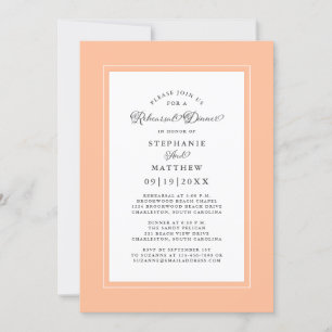 Convites Janto de Ensaio de Casamento Branco de Pêssego Ele