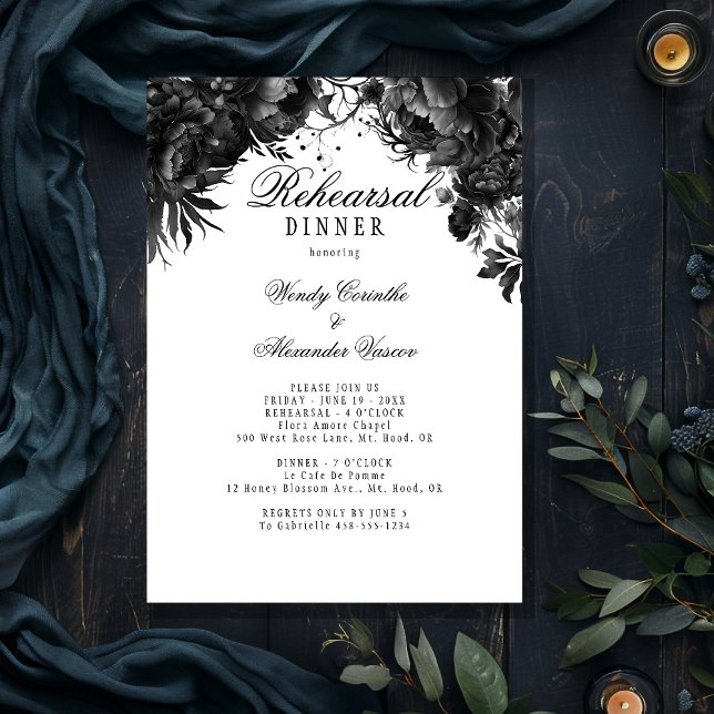 Convites Janto de Ensaio de Casamento Branco Gótico Clássic (Criador carregado)