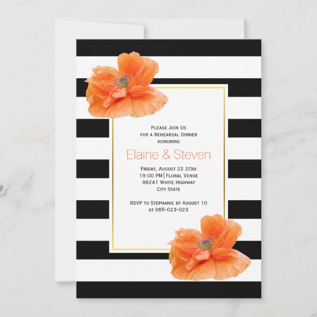 Convites Janto de ensaio de casamento branco preto (Frente)