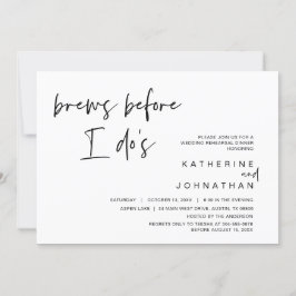 Convites Janto de ensaio de casamento, Brew antes de eu faz