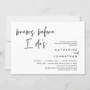 Convites Janto de ensaio de casamento, Brew antes de eu faz