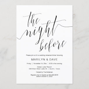 Convites Janto de Ensaio de Casamento, Caligrafia Negra Sim