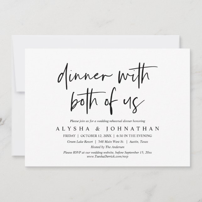 Convites Janto De Ensaio De Casamento Com Ambos (Frente)