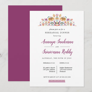 Convites Janto de Ensaio de Casamento com Elefantes da Flor