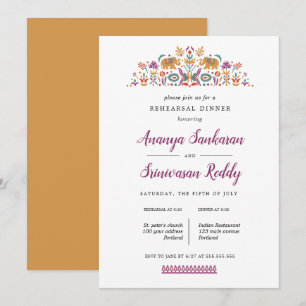 Convites Janto de Ensaio de Casamento com Elefantes da Flor