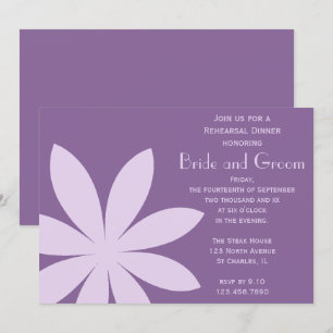 Convites Janto de Ensaio de Casamento com Flores Roxas