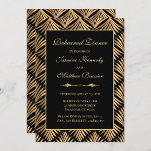 Convites Janto de Ensaio de Casamento com Gatsby Dourado Re