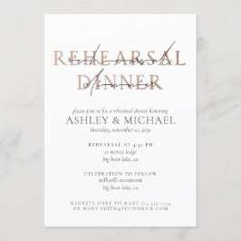 Convites JANTO DE Ensaio De Casamento COPPER TYPOGRAPHY