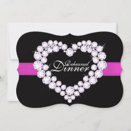 Convites Janto de ensaio de casamento cor-de-rosa com coraç