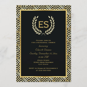 Convites janto de ensaio de casamento da chave grega e do l