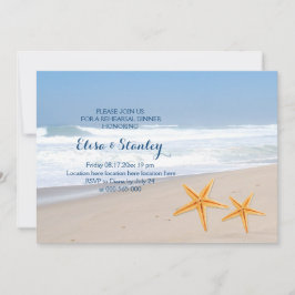 Convites Janto de ensaio de casamento da praia de Starfish