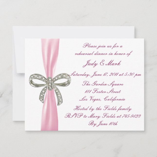 Convites Janto de Ensaio de Casamento de Arcos de Diamante  (Frente)