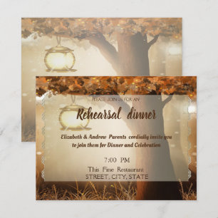 Convites Janto de Ensaio de Casamento de Árvores em Vintage