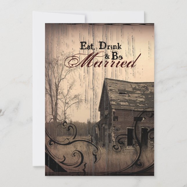 Convites Janto de Ensaio de Casamento de Barão do País Ocid (Verso)