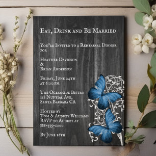 Convites Janto de Ensaio de Casamento de Borboletas Russas