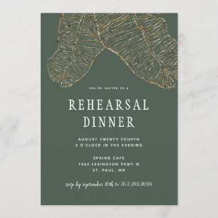 Convites Janto de Ensaio de Casamento de Botânicos Dourados