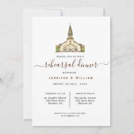 Convites Janto de Ensaio de Casamento de Capela de Aquarela