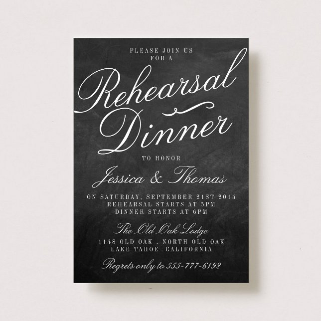 Convites Janto de Ensaio de Casamento de Chalkboard em rico (Criador carregado)