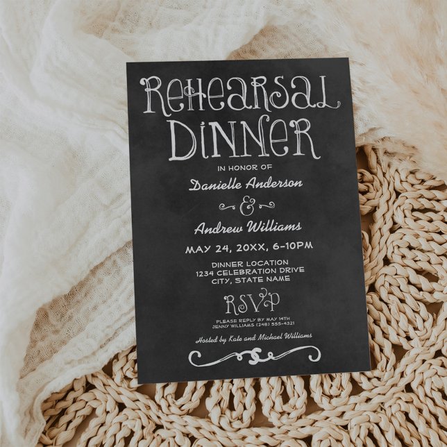 Convites Janto de Ensaio de Casamento de Chalkboard Rustic  (Criador carregado)