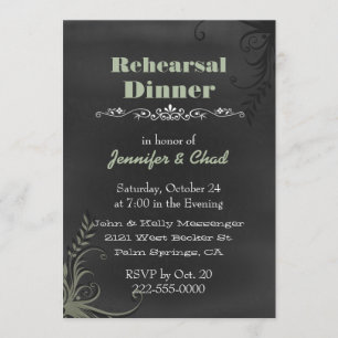 Convites Janto de Ensaio de Casamento de Chalkboard Vintage