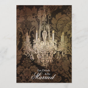 Convites Janto de ensaio de casamento de Chandelier com o D