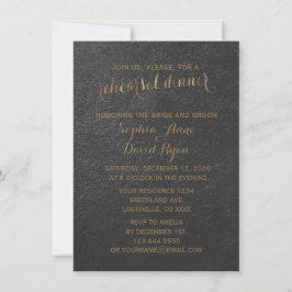 Convites Janto de Ensaio de Casamento de Cinzas de Ouro Enc