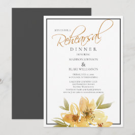 Convites Janto de Ensaio de Casamento de Cinzas e Amarelo M
