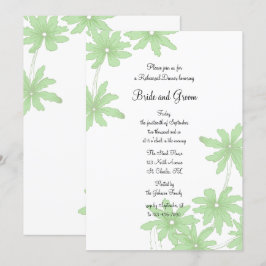 Convites Janto de Ensaio de Casamento de Daisies Verdes Luz