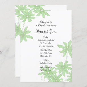 Convites Janto de Ensaio de Casamento de Daisies Verdes Luz