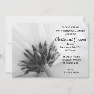 Convites Janto de Ensaio de Casamento de Daisy Branco e Neg