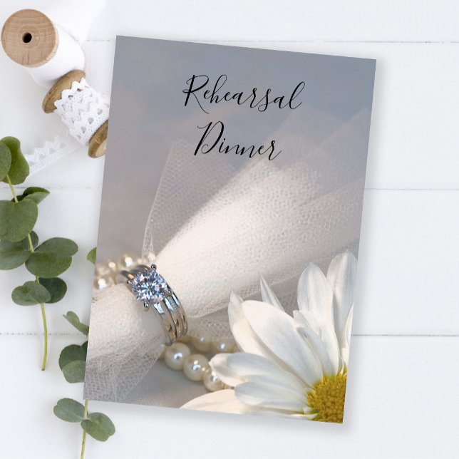 Convites Janto de Ensaio de Casamento de Daisy Elegance Whi (Criador carregado)