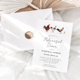 Convites Janto de Ensaio de Casamento de Frango em Barnyard