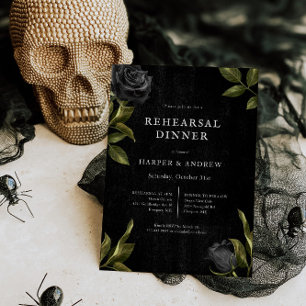 Convites Janto de Ensaio de Casamento de Halloween Gótico