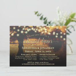Convites Janto de Ensaio de Casamento de Luzes de Árvore do