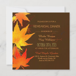 Convites Janto de Ensaio de Casamento de Maple de Queda