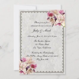 Convites Janto de Ensaio de Casamento de Marble White Lily 