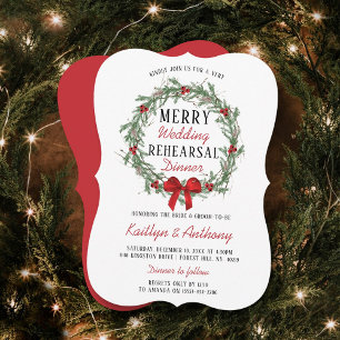 Convites Janto de Ensaio de Casamento de Natal feliz
