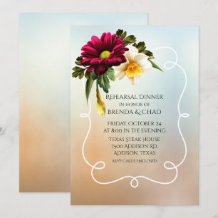 Convites Janto de Ensaio de Casamento de Primavera Blooms