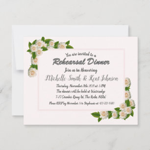 Convites Janto de Ensaio de Casamento de Rosas Brancas Eleg
