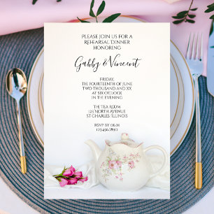 Convites Janto de Ensaio de Casamento de Rosas Rosa