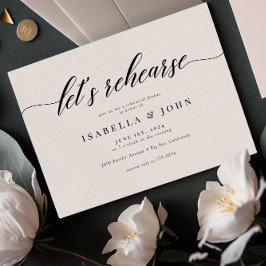 Convites Janto de Ensaio de Casamento de Script Elegante Cl