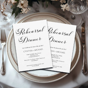 Convites Janto de Ensaio de Casamento de Script Moderno