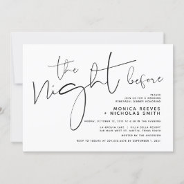 Convites Janto de Ensaio de Casamento de Script Negro Minim