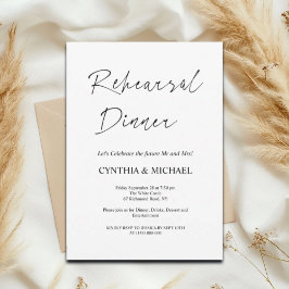 Convites Janto de ensaio de casamento de script simples